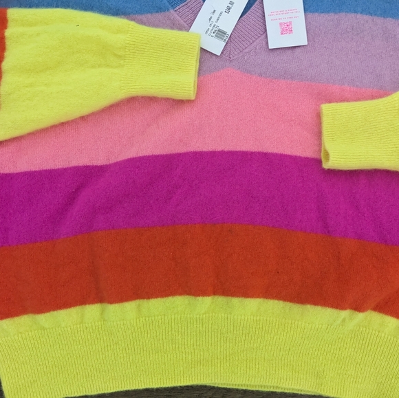 Crush Cashmere Malibu Rainbow Stripe Sweater - Picture 7 of 7